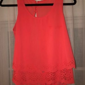 chiffon open back tank